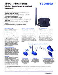 Thumbnail of document Data Sheet - SS-001-3-NA Omega Link Wireless IIoT Smart Enironmental Sensors